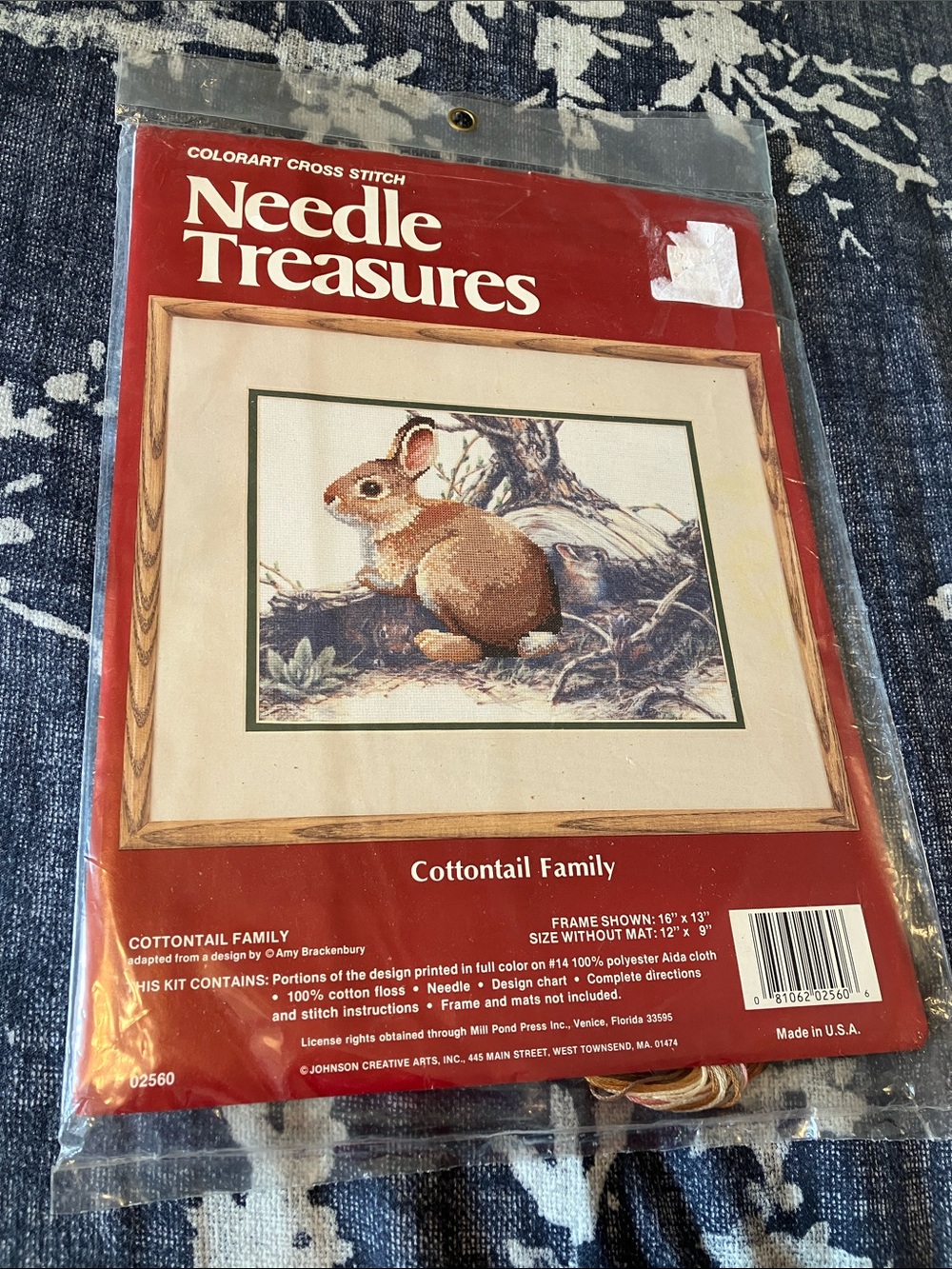 Colorart Cross Stitch Needle Treasures Cottontail Family rabbit Amy Brackenbury